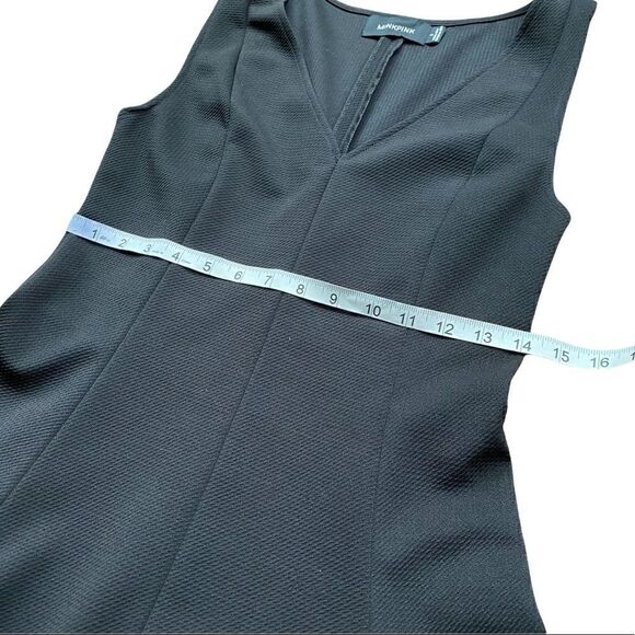 Minkpink Black Textured V-Neck Skater Style Cocktail Dress - Picture 8 of 11